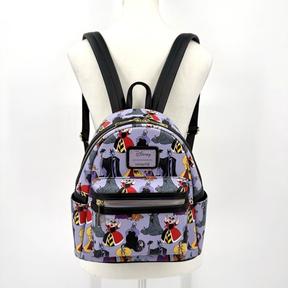 Loungefly Disney Villains Mini Backpack Cruella Ursula Maleficent Evil Queen